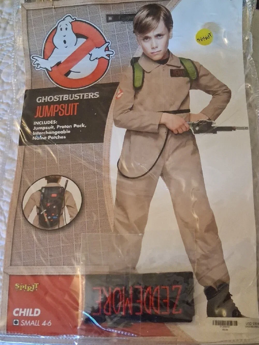 Spirit Ghostbusters Tan Jumpsuit with Red Patch and Green Straps - Picture 7 of 8